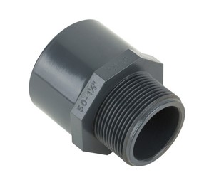 Муфта ПВХ Kripsol редукционная із зовнішнім різьбленням TRM30 50.C, діаметр 50-63 мм. х 1 1/2 