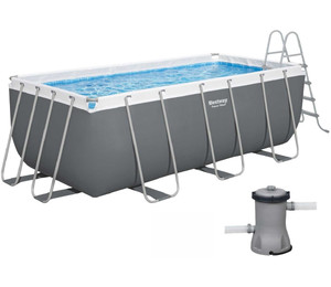 Каркасный бассейн Bestway 56456 (412х201х122 см) с картриджным фильтром и лестницей