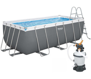 Каркасный бассейн Bestway 56457 (412х201х122 см) с песочным фильтром и лестницей