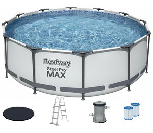 Каркасный бассейн Bestway 56420 (366х122 см) с картриджным фильтром, тентом и лестницей
