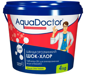 Шок-хлор для бассейна AquaDoctor C-60T 4 кг в таблетках