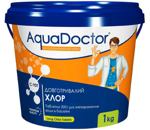 Хлор для бассейна AquaDoctor C-90T 1 кг в таблетках