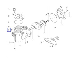 Держатель для крышки префильтра насоса Kripsol OK, NK, KAP (RKS060/RBH0016)