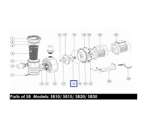 Крыльчатка для насоса Emaux SB20/SR20 01311003