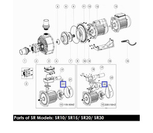 Крыльчатка вентилятора насоса Emaux SC/SR/SB 10-15 01031007
