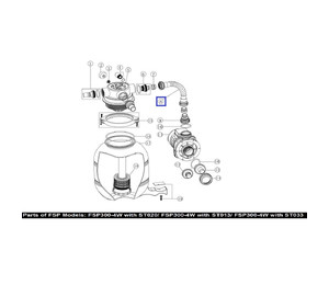Шланг подключения фильт-насос с муфтами для ф/у Emaux FSP300 89030202