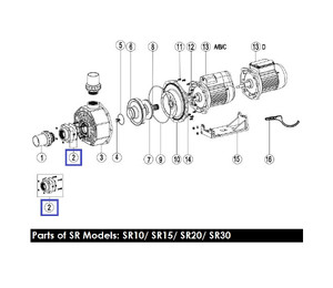 Фитинг подключения для насоса Emaux SR (89023601)