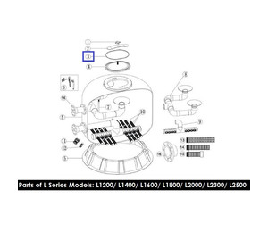 Резиновая прокладка для крышки фильтра Emaux серии L1200-1800 02011155