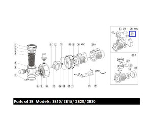 Крышка вентилятора насоса Emaux SB/SR 10-15 (1031009)