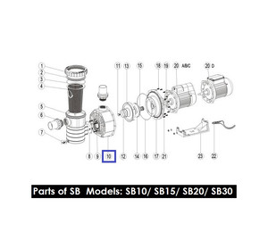 Корпус насоса Emaux SB/SR (89021308)