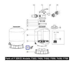Дренажный клапан для фильтров Emaux серии MFV, MFS, P, SP (89011601)