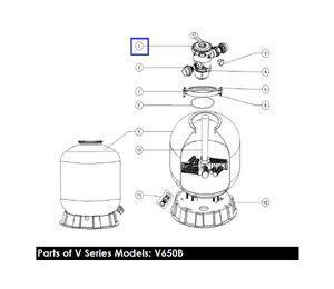 Кран шестиходовой Emaux MPV02 (2'', верхнее подключение)
