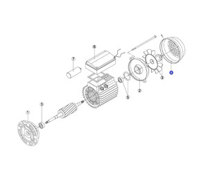 Кожух (крышка) вентилятора насоса OK/CK/EP/KNG (МЕС -71) 7502.A/ RBM1040.22R/RMOT0004.02R (140мм)