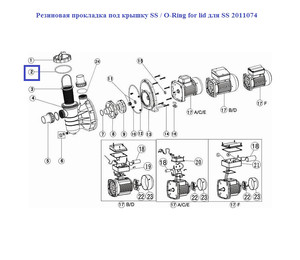 Резиновая прокладка под крышку Emaux SS / O-Ring for lid для SS 2011074