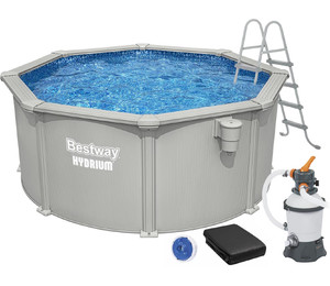 Сборный бассейн Bestway Hydrium 56566 (300x122 см) с песочным фильтром, лестницей и тентом