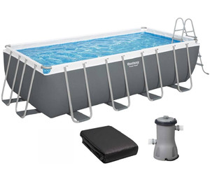 Каркасный бассейн Bestway 56670 (488х244х122 см) с картриджным фильтром, лестницей и тентом
