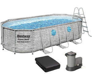 Каркасный бассейн Bestway 56716 (549х274х122 см) с картриджным фильтром, лестницей и тентом
