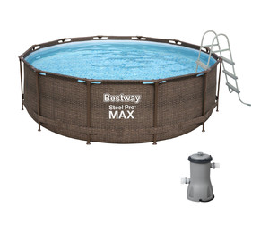 Каркасный бассейн Bestway Ротанг 56709 (366х100 см) с картриджным фильтром и лестницей