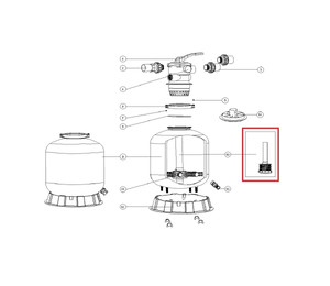 Дюзовая коробка 89011606 в комплекте с трубой для Emaux P650