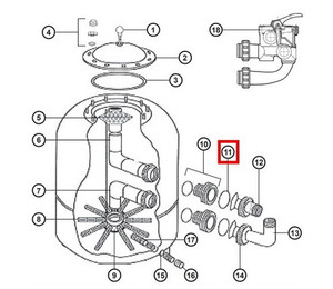 Уплотнительное кольцо NCX12046 для соединительной муфты клапана Hayward