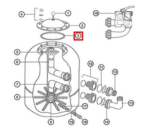 Уплотнительное кольцо NCX12005 для крышки фильтра Hayward NC