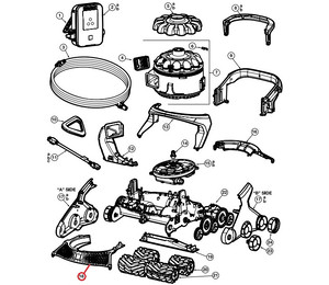 Передняя накладка корпуса для пылесоса Hayward AquaVac 600 и 650 (RCX361318236)