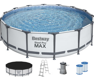 Каркасный бассейн Bestway 56950 (427х107 см) с картриджным фильтром, тентом и лестницей