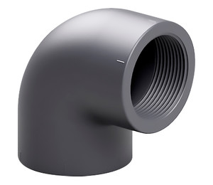 Колено ПВХ Effast RGRGOG040E 90° переходное, с внутренней резьбой d40x1-1/4