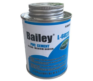 Клей для труб ПВХ Bailey L-6023 237 мл, прозрачный