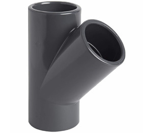 Тройник ПВХ Aquaviva 45° клеевой, d63 мм