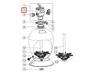 Манометр Aquaviva 100PSI стальной, верхний