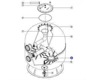 Коллектор фильтра Kripsol Ø 90-110 (RCFI0009.01R)