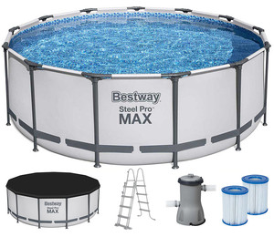 Каркасный бассейн Bestway 5618W (396х122 см) с картриджным фильтром, лестницей и защитным тентом