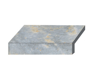 Бортовая Г-образная плитка Aquaviva Loft Blue, 600x345x50(20) мм