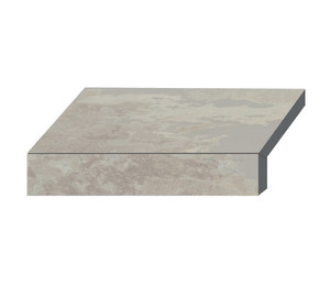 Бортовая Г-образная плитка Aquaviva Loft Sand, 600x345x50(20) мм