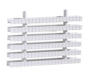 Переливная решетка Aquaviva Classic с двойным соединением 195x25 мм (белая)
