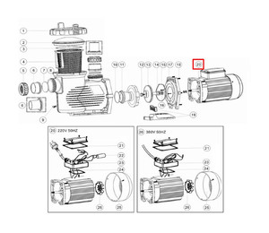 Мотор для насоса Emaux EPH400 (4020107)