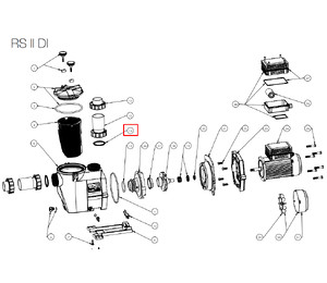 Уплотнительное кольцо насоса Hayward муфты RS II (RSX750N)