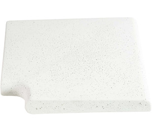 Угловой копинговый камень Aquazone Tuff 320x400x50-25 мм, белый (пористый)
