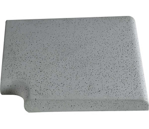 Угловой копинговый камень Aquazone Tuff 320x400x50-25 мм, серый (пористый)