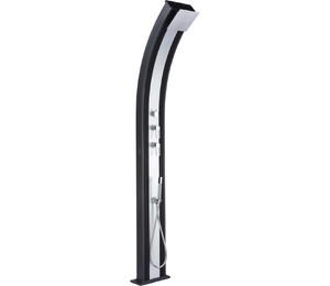 Душ солнечный Aquaviva Hybride Dada Curve алюминиевый с мойкой для ног, антрацит DS-D363NX, 40 л
