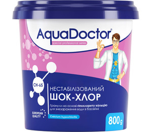 Шок-хлор для бассейна AquaDoctor CH-65 0.8 кг в гранулах нестабилизированный