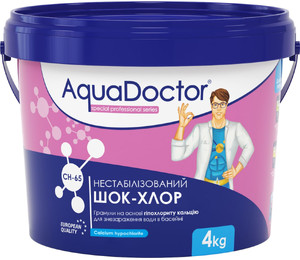 Шок-хлор для бассейна AquaDoctor CH-65 4 кг в гранулах нестабилизированный