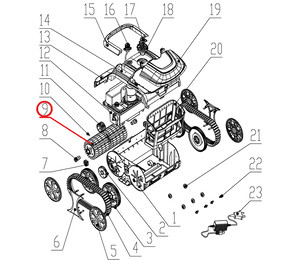 Комплект роликов к пылесосу Wybotics WY200, (Roller kit №9/WY200)