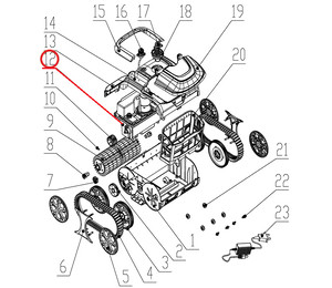 Привод и аккумулятор к пылесосу Wybotics WY200, (Driving & battery kit №12)