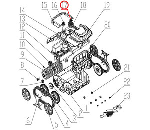 Комплект кнопок к пылесосу Wybotics WY200, (Button kit №17/WY200)