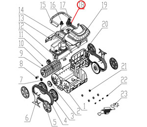 Водовыпуск к пылесосу Wybotics WY200, (Water outlet№18/WY200)