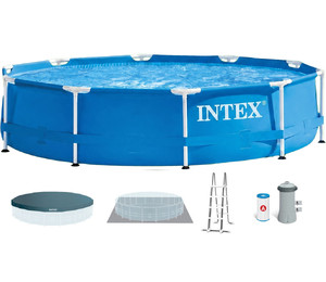 Каркасный бассейн Intex 28242 (457х122 см) c картриджным фильтром, лестницей, подложкой и тентом