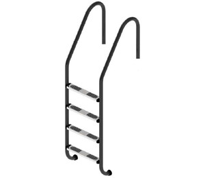 Лестница для бассейна Flexinox Standard Nero (4 ступени) Black, AISI-316L