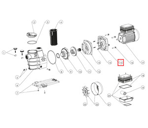 Фланец электродвигателя Hayward Max-Flo (SPX1600FE5)